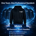 Workwear hoodie bundle UK with 10 RTX hoodies and professional logo embroidery