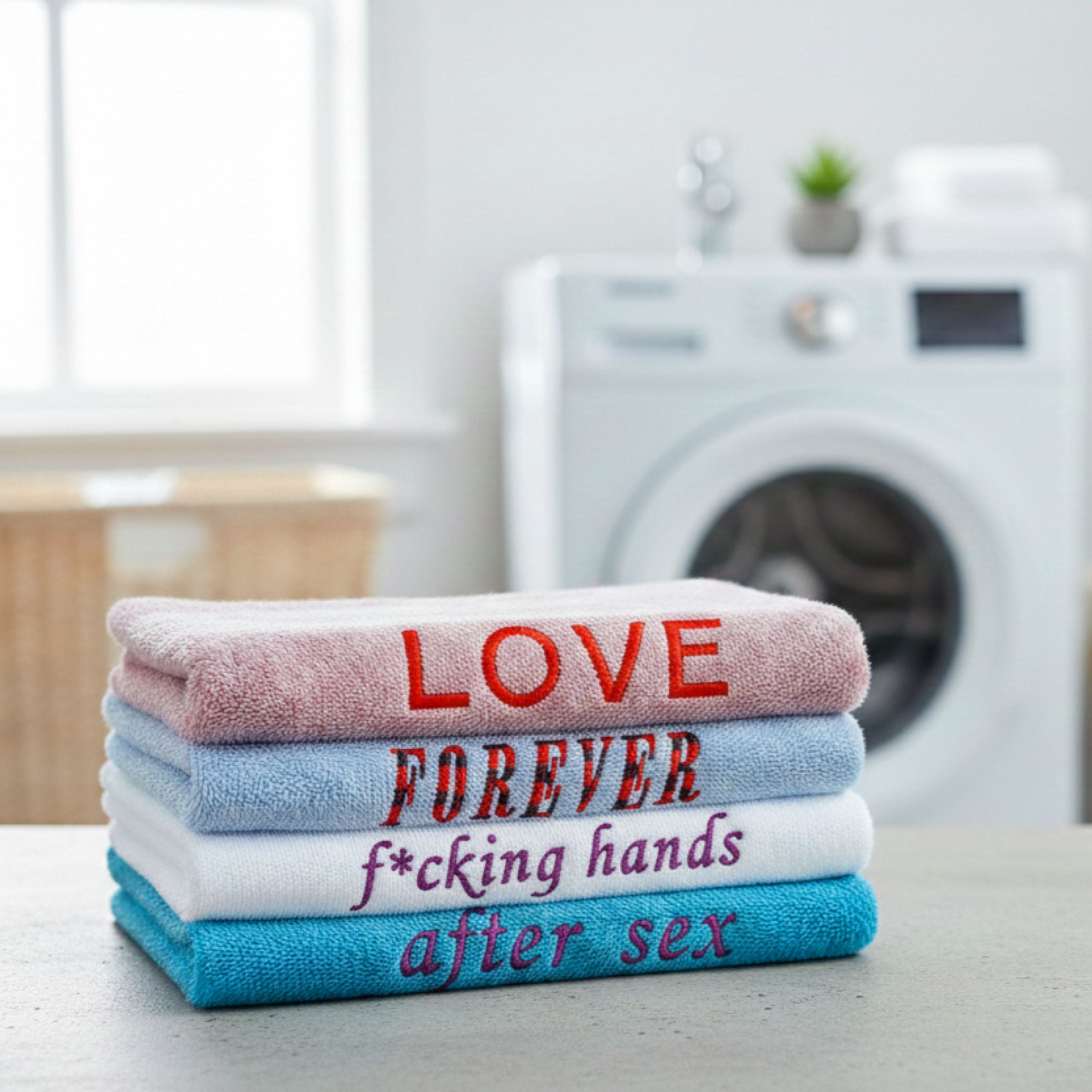 Close-up of personalised embroidery text