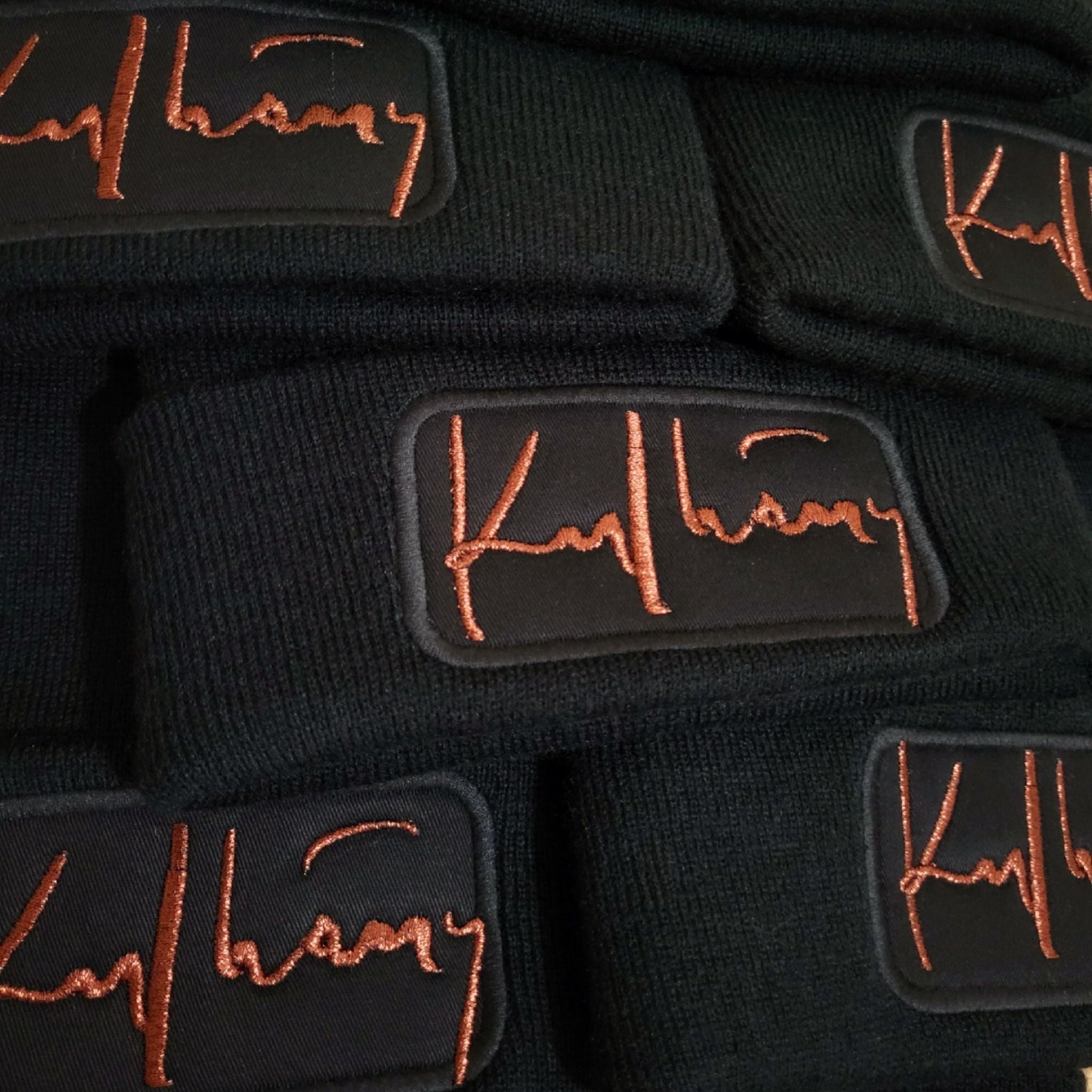 Personalised beanies outdoors