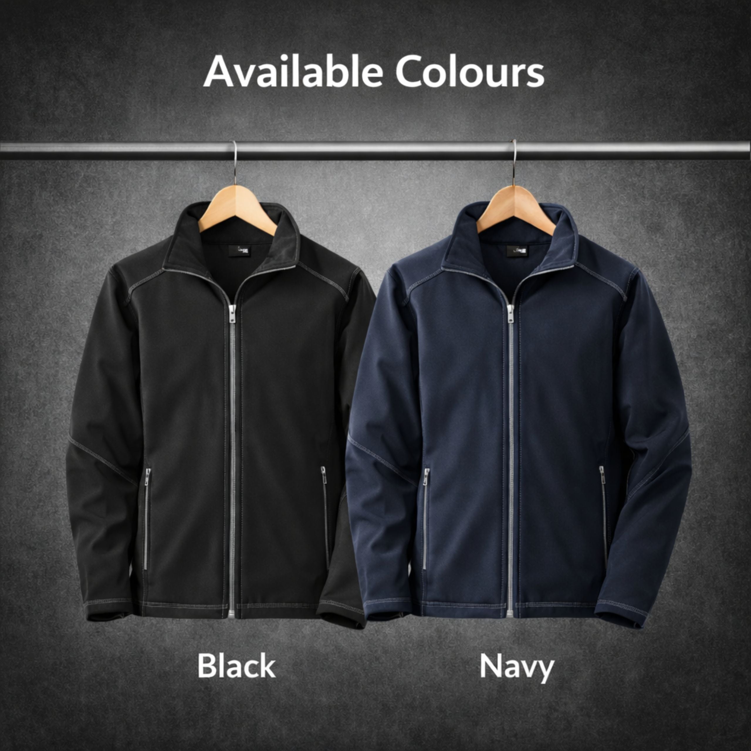 Close up of professional logo embroidery on Result Workguard softshell jacket