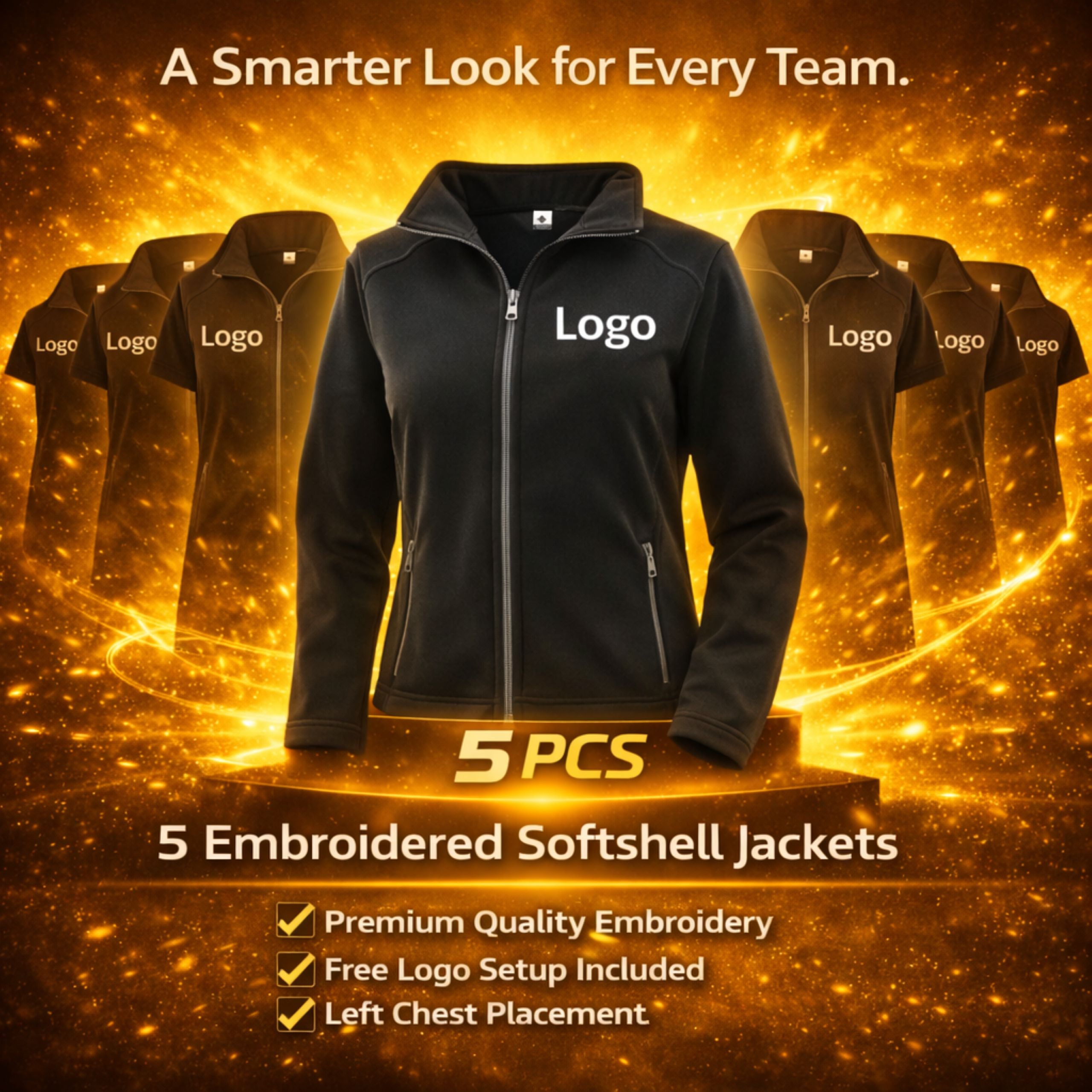Women’s embroidered softshell jacket bundle with 5 Result Workguard jackets