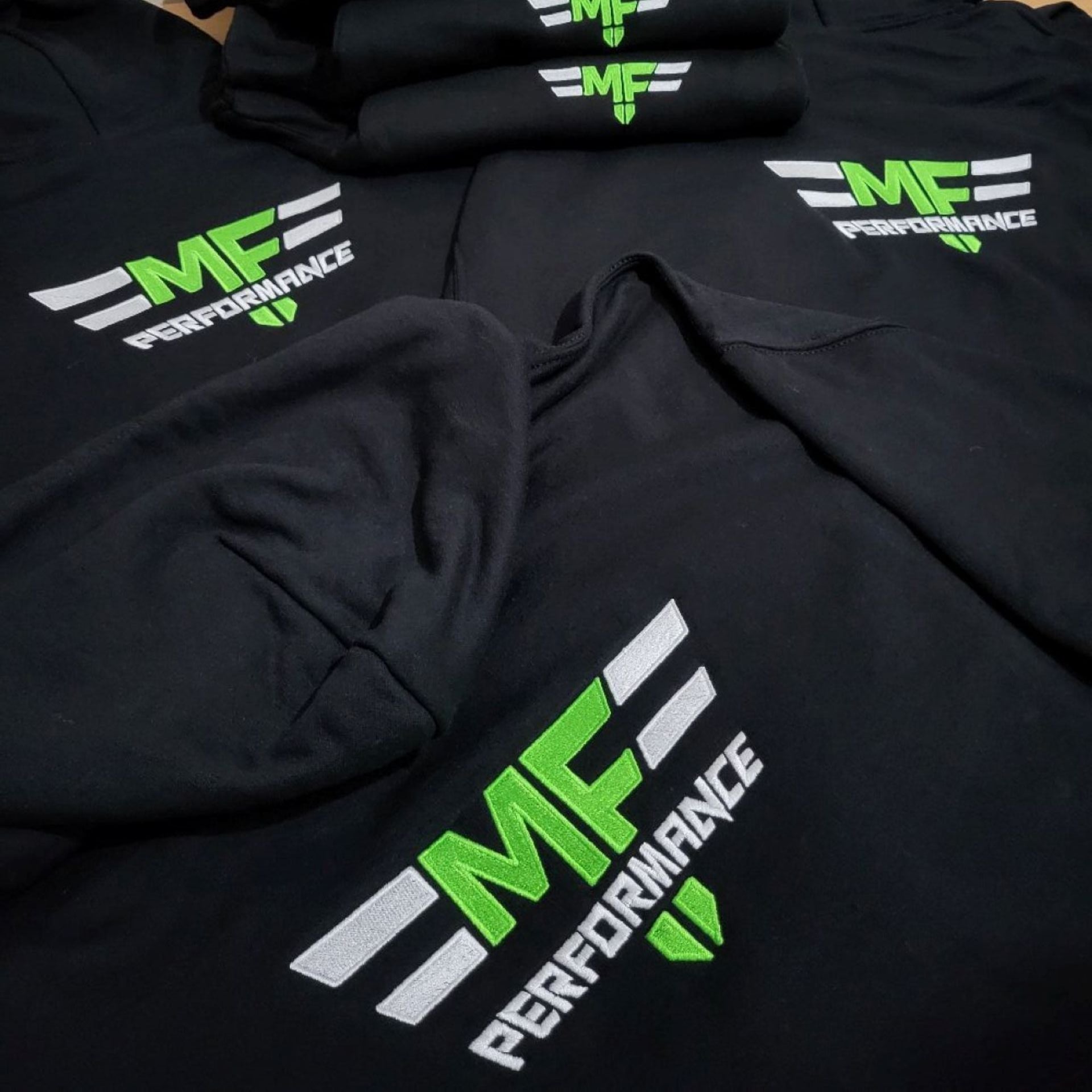 RTX workwear hoodie with embroidered construction company logo UK