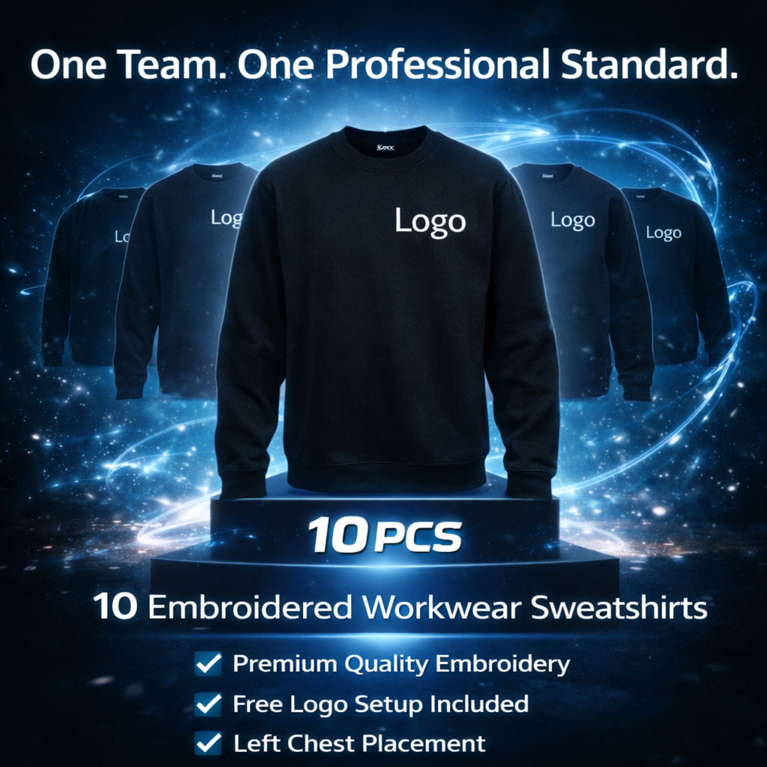 Embroidered workwear sweatshirt bundle with 10 RTX sweatshirts for UK businesses
