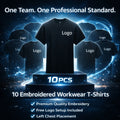 Embroidered workwear T-shirt bundle UK with 10 Gildan Heavy Cotton T-shirts