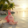 Coco the personalised plush flamingo – front view