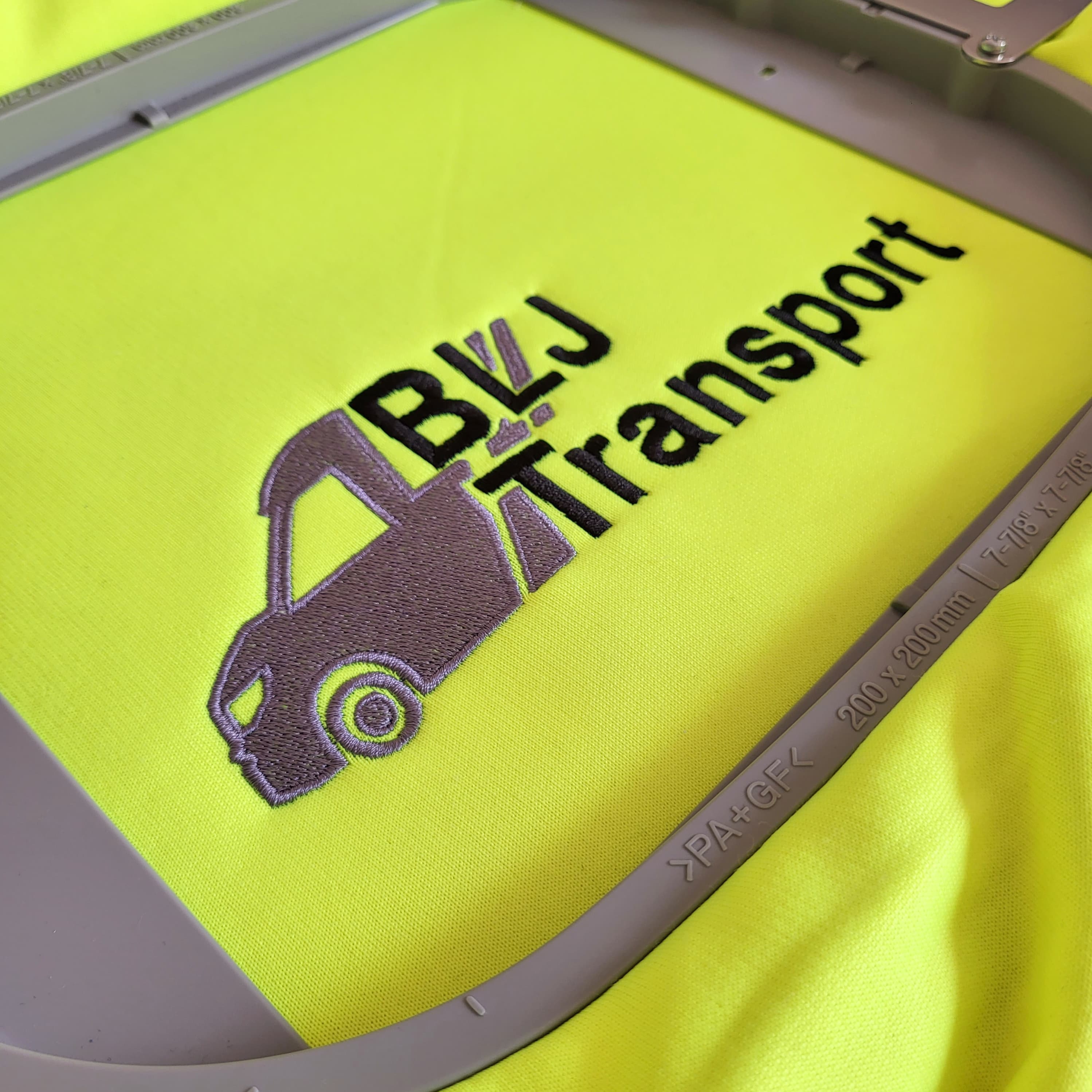 workwear safety vest with embroidered left chest logo