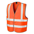 Worker  safety vest with embroidered left 