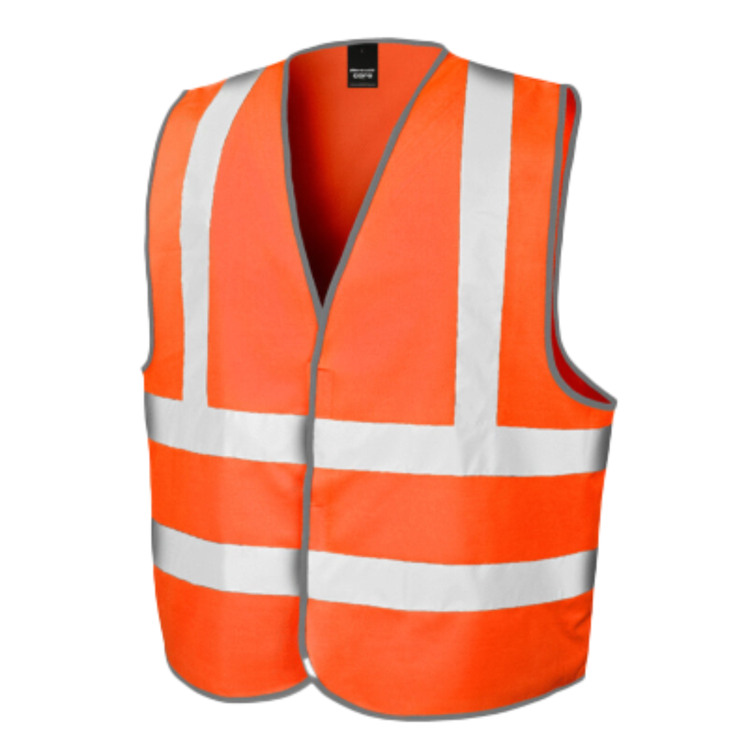 Worker  safety vest with embroidered left 