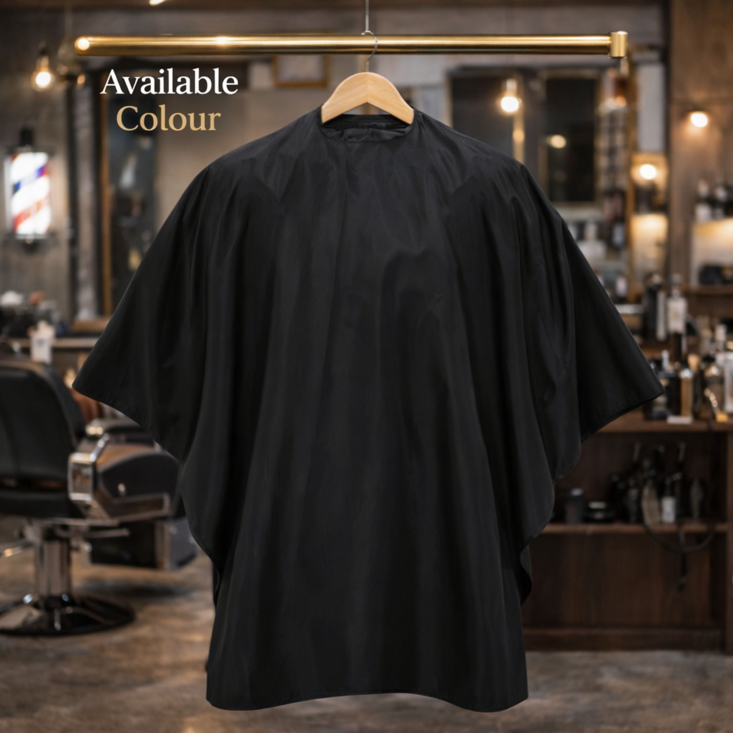 Waterproof and bleach resistant personalised hairdressing gown with adjustable fastening