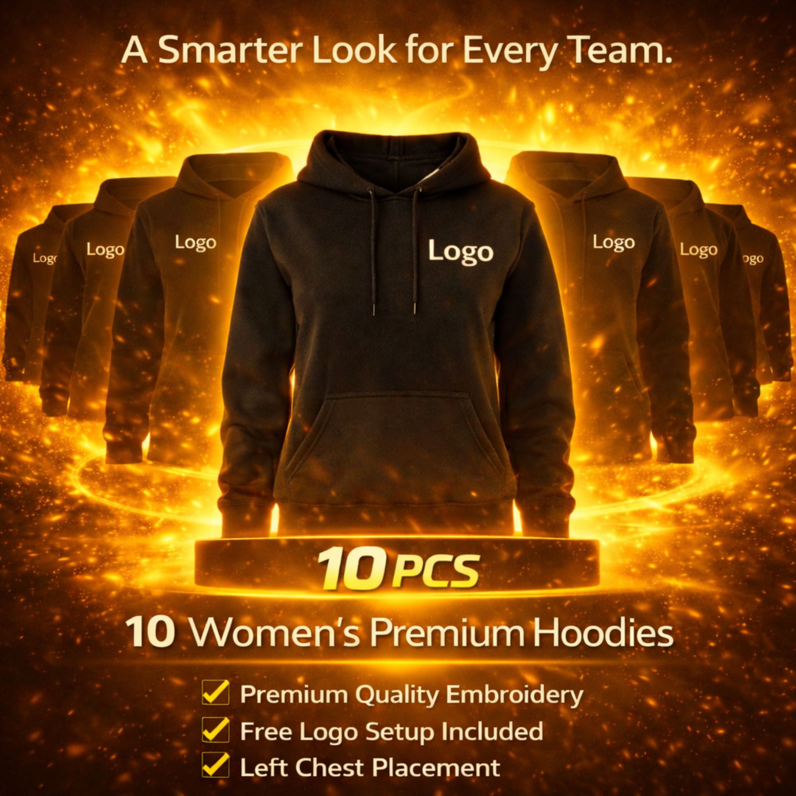 RTX workwear hoodies with custom embroidered logo – unisex hoodie bundle