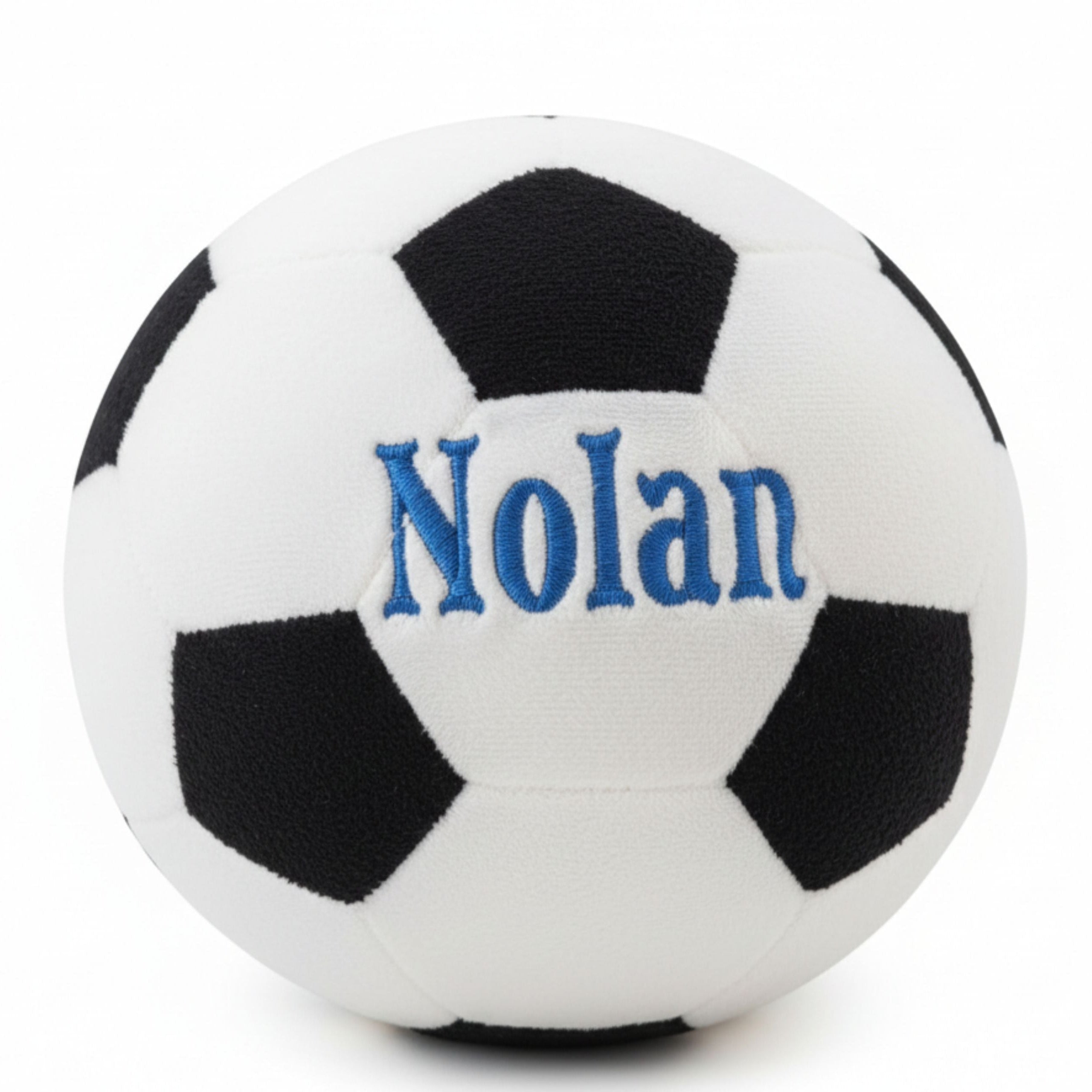 Striker Personalised Football Plush with embroidered name, front view